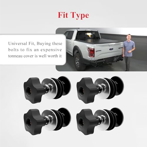WFCYX 4 Set 254A0001 Tonneau Cover Clamp Service Kit - Elevator Bolt Assembly, Fit for Hard Folding Truck Bed Tonneau Cover, Universal Fit - Image 3