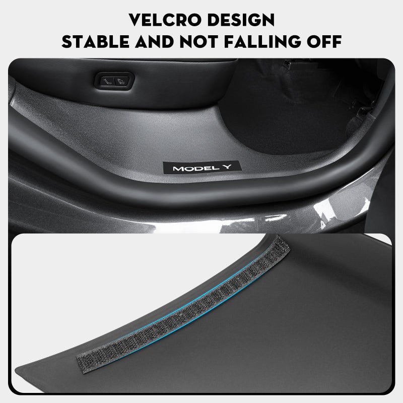 KUNIST 8PCS Door Sill Protector for Tesla Model Y Juniper Door Sill Guards Anti-Kick Full Protect Door Entry Cover for 2025-2026 New Model Y Accessories(Non-Destructive Installation) - Image 5