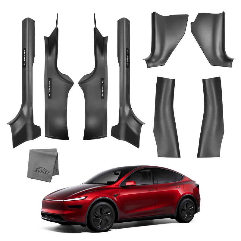 KUNIST 8PCS Door Sill Protector for Tesla Model Y Juniper Door Sill Guards Anti-Kick Full Protect Door Entry Cover for 2025-2026 New Model Y Accessories(Non-Destructive Installation) - Image 1