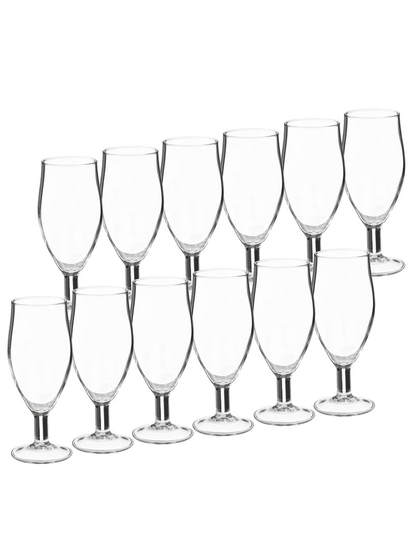 دانيا كاسات عصير بكعب من الزجاج النقي عدد 12 حبة - Image 1