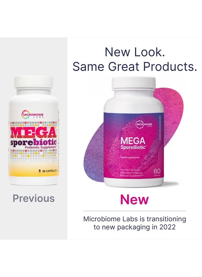 Microbiome Labs MegaSporeBiotic - Spore Based Probiotic to Support Gut Health - Proprietary Probiotic Blend Including Bacillus Coagulans + Bacillus Subtilis - Spore Probiotic for Daily Use (180 Count)  - Image 2