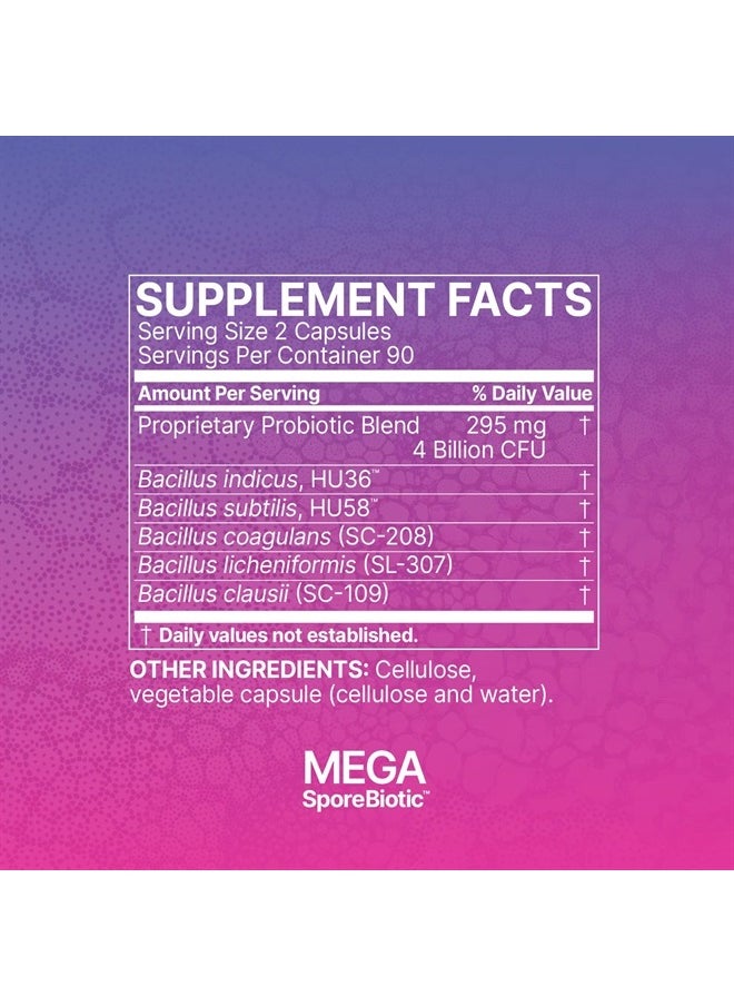 Microbiome Labs MegaSporeBiotic - Spore Based Probiotic to Support Gut Health - Proprietary Probiotic Blend Including Bacillus Coagulans + Bacillus Subtilis - Spore Probiotic for Daily Use (180 Count)  - Image 5