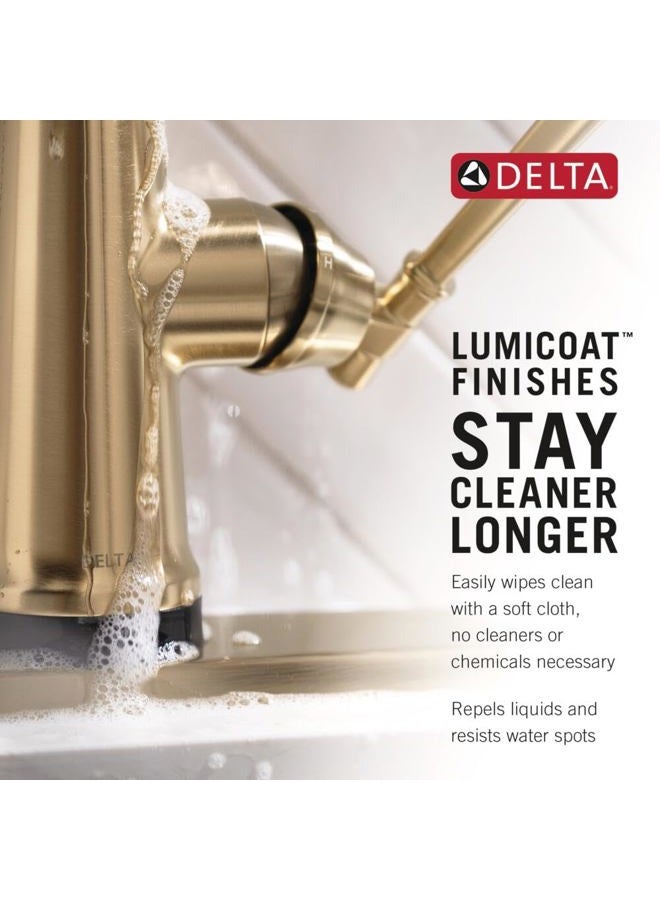Delta FAUCET Cassidy Pull Down Kitchen Faucet Chrome, Chrome Kitchen Faucets with Pull Down Sprayer, Kitchen Sink Faucet, Faucet for Kitchen Sink with Magnetic Docking, Lumicoat Chrome 9197-PR-DST - Image 5