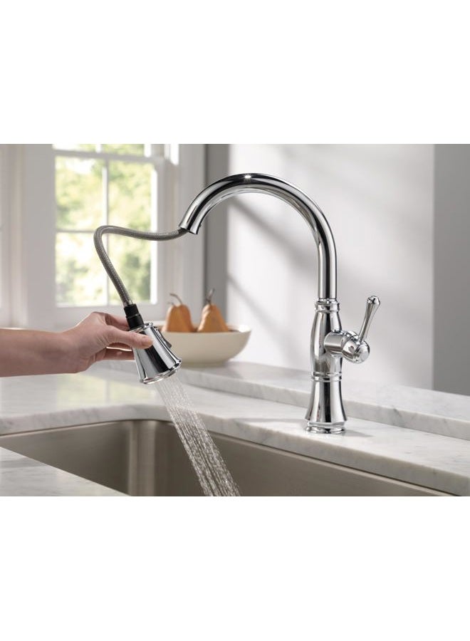 Delta FAUCET Cassidy Pull Down Kitchen Faucet Chrome, Chrome Kitchen Faucets with Pull Down Sprayer, Kitchen Sink Faucet, Faucet for Kitchen Sink with Magnetic Docking, Lumicoat Chrome 9197-PR-DST - Image 2
