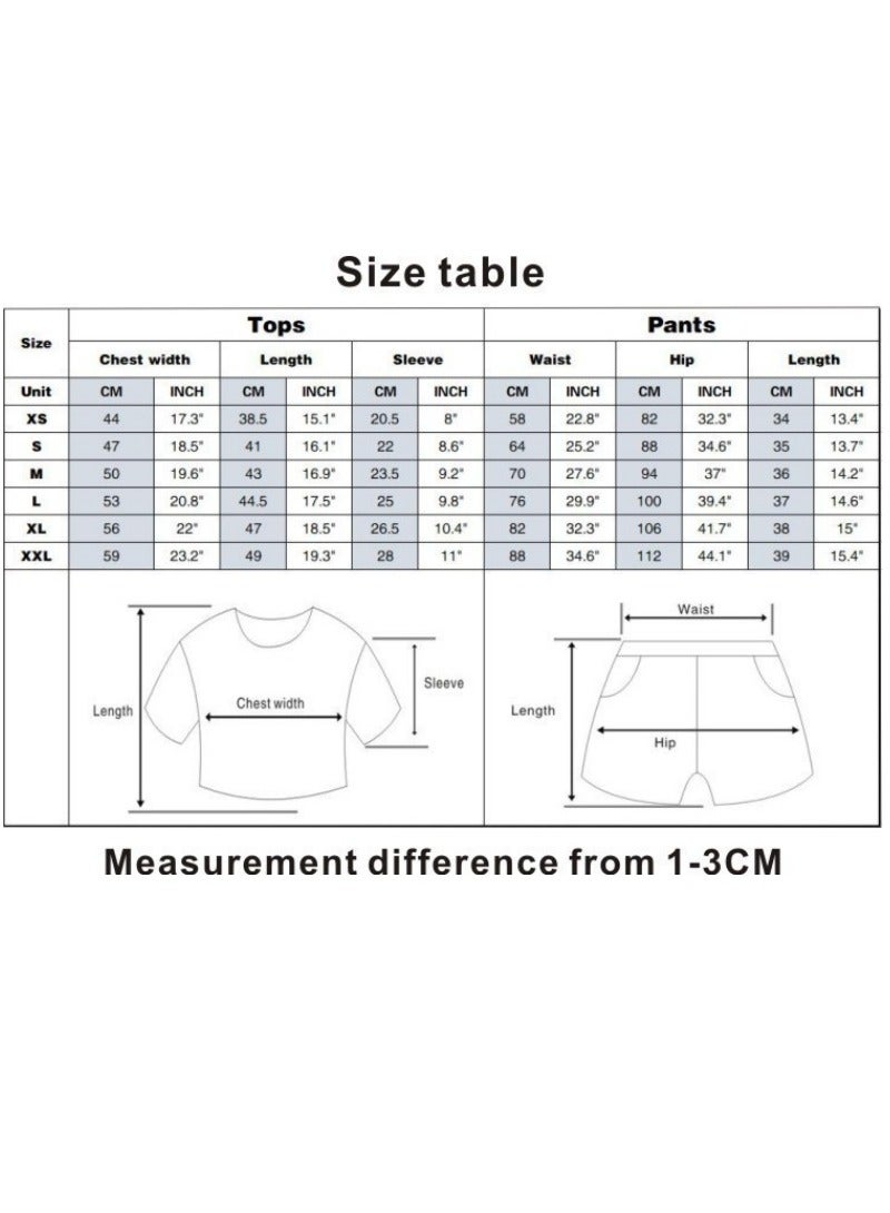 KUYING New One Piece Casual Loose Short Sleeved Shorts Set  - Image 2