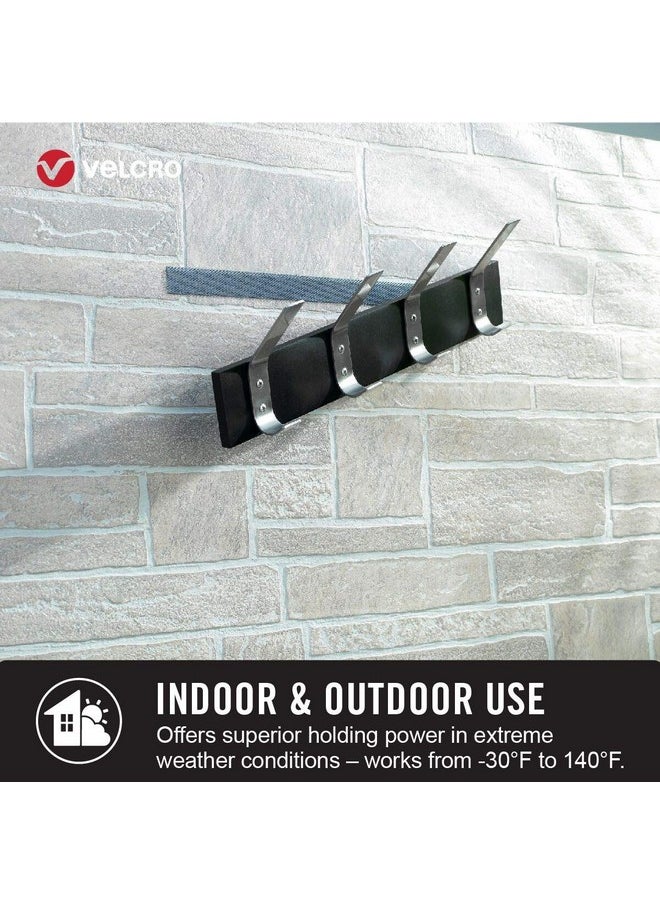 VELCRO Brand VELCRO Brand Outdoor Wide Heavy Duty Strips | 6" x 4" Pk of 3 | Holds 15 lbs | Titanium Extreme Industrial Strength Adhesive Fasteners | Strong Weather Resistance for Rough Surfaces (91471)  - Image 4