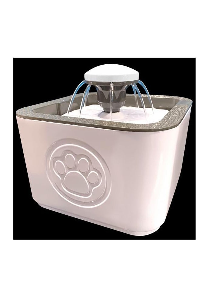 نافورة مياه للقطط والكلاب وموزع مياه للحيوانات الأليفة سعة 2.5 لتر، نافورة شرب أوتوماتيكية للحيوانات الأليفة للقطط والقطط الصغيرة داخل المنزل والحيوانات الأليفة الصغيرة، نافورة شرب فائقة الهدوء للقطط مع فلتر - Image 1