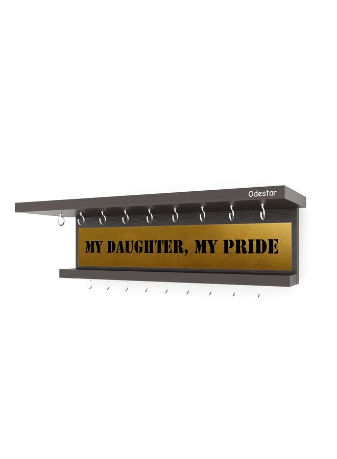 Odestar, Display Medal Hanger, Premier Award Medal Display Rack and Trophy Shelf Large (Size 45 x 15 x 8 Centimeters) Wenge - Image 5