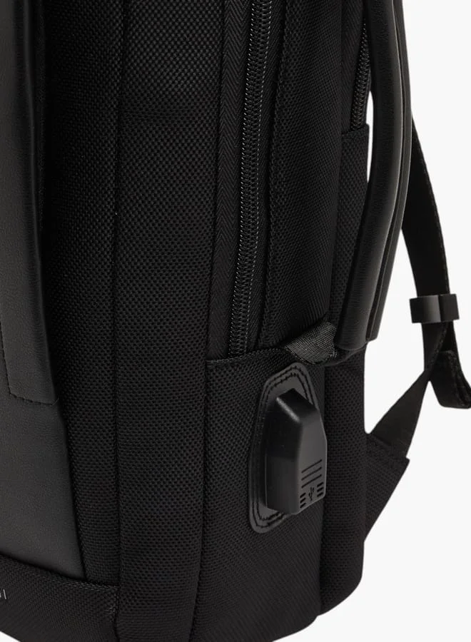 DUCHINI Men's Solid Backpack with Adjustable Straps and Handle
