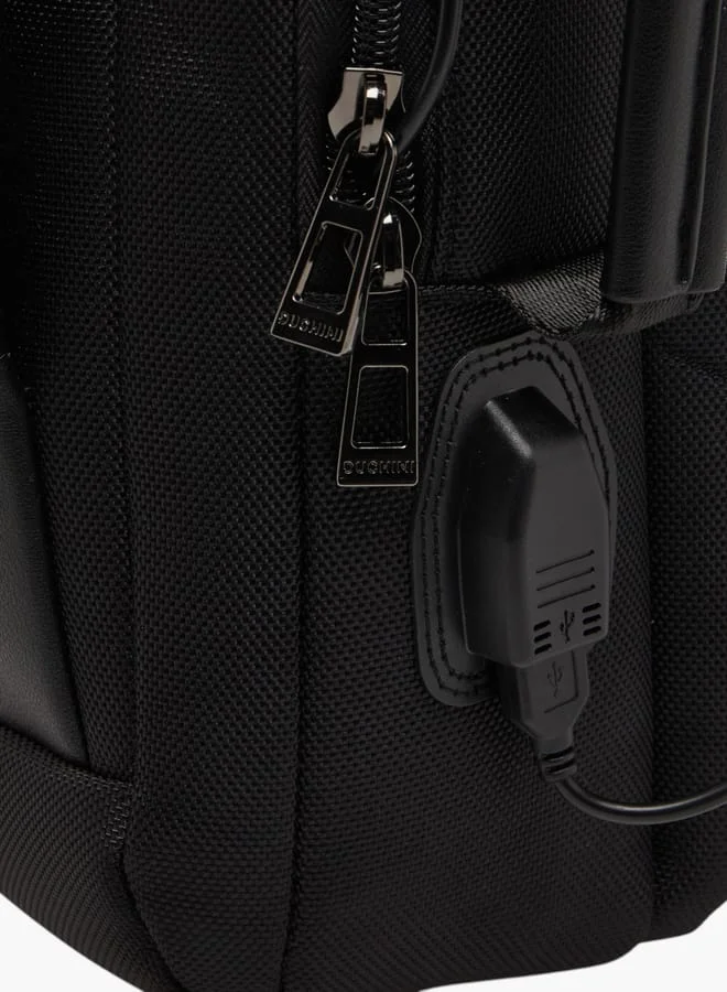 DUCHINI Men's Solid Backpack with Adjustable Straps and Handle