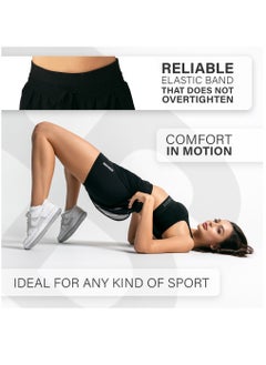Bernessi 2 in 1 Sports Shorts for Women with High Waisted, Gym Athletic Double Shorts for Women with Pocket Sizes XS S M, Biker Shorts Casual Running Workout Biker Tennis  - Image 4
