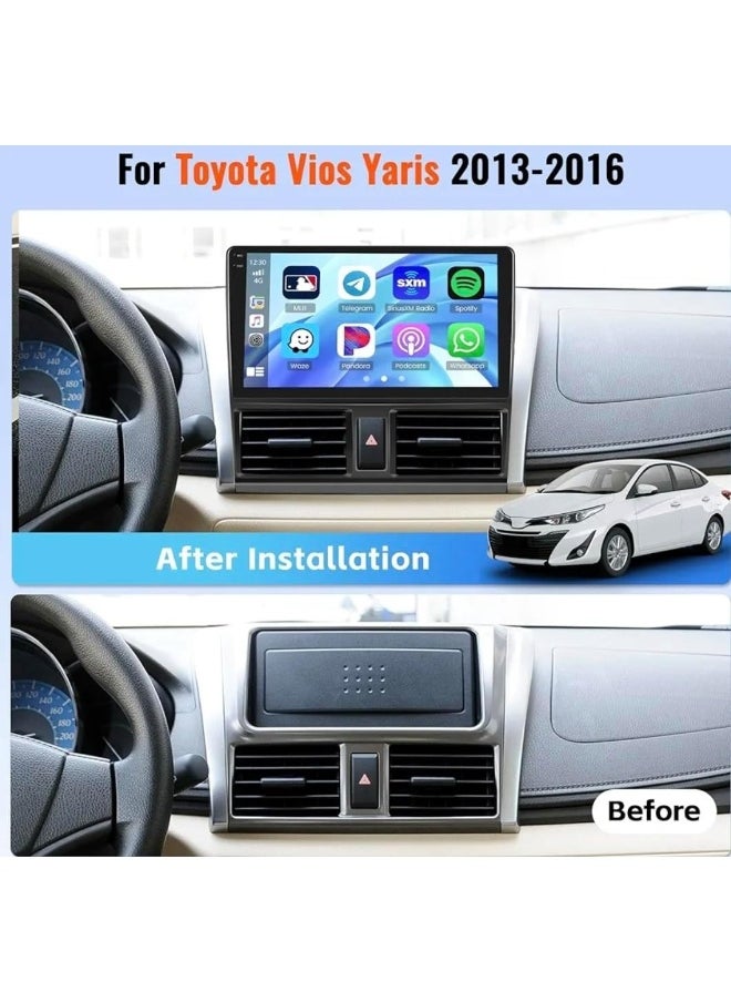Vierex Fit Toyota Yaris Car Stereo Android Screen 2013-2016 With Apple Carplay Android Auto Wireless 10.1" QLED Touchscreen AHD Camera Included Fast Interface Quick Boot (8+128GB 2K 360D Cameras)  - Image 2