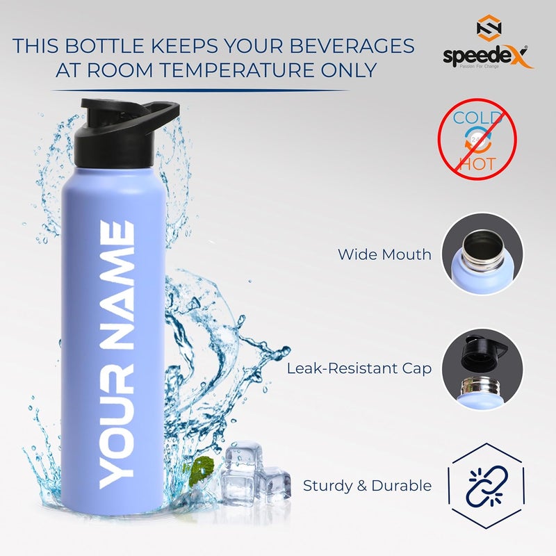 Speedex Stainless Steel Custom Pastel Purple Water Bottle 1 Ltr with Sipper Cap – Leak-Proof, Lightweight, Durable | For Kids, Adults, Office, School, and Travel Use (1000 ml) - Image 3