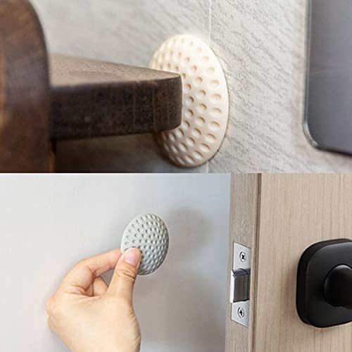 Hian Door Stopper Bumper, Curb Wall and Door Damage, Reduce Noise, and Elevate Home Aesthetics, Protecting Walls, Doors, Cabinets, and Furniture (Pack of 08, White) - Image 4