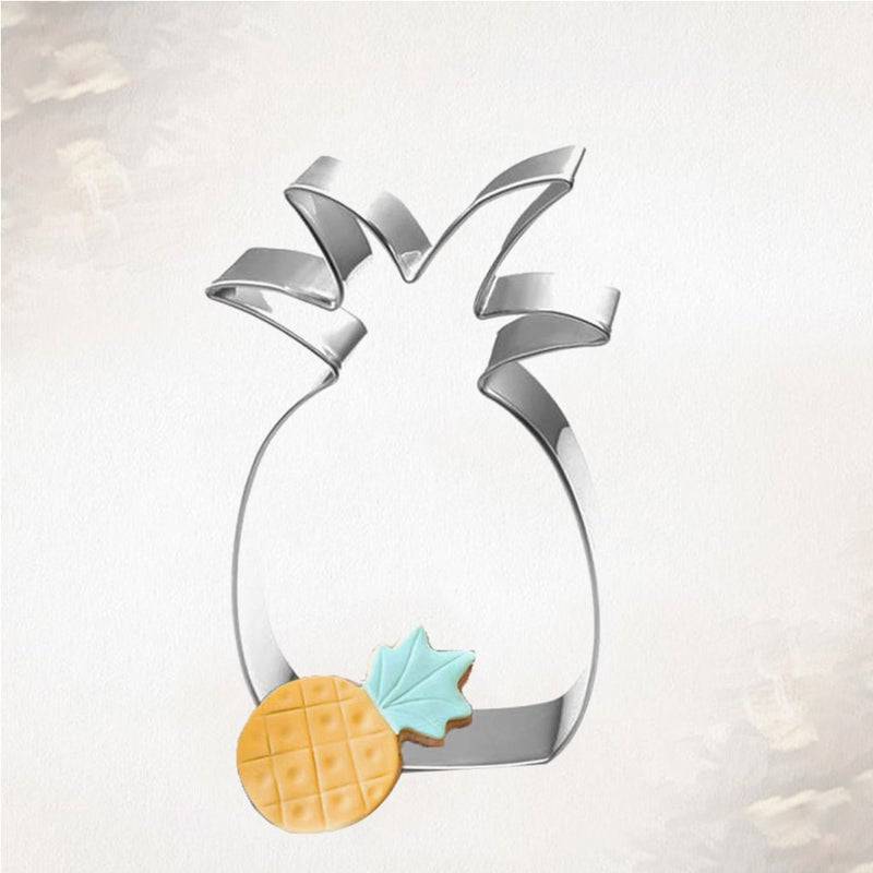 2pcs Baking Mold Stainless Steel Pineapple Shape Biscuits Cookie Stamp Baking Mold Kitchen Cookie Mold Cake Decoration Tool - Image 3