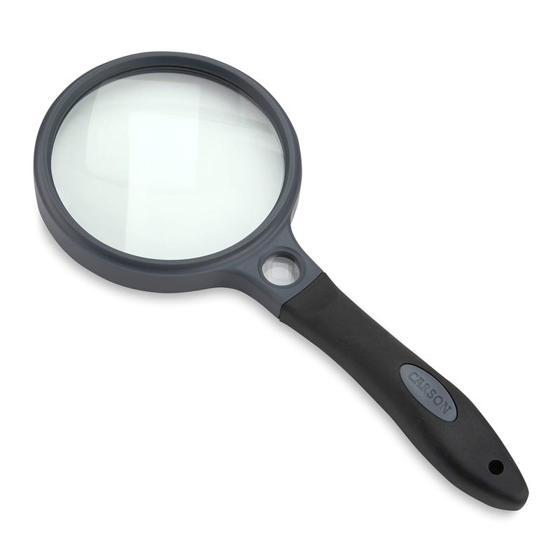 CarsonÂ® SureGrip 2x Soft-Grip Glass Magnifier with 10x Spot Lens (SG-10) - Image 1