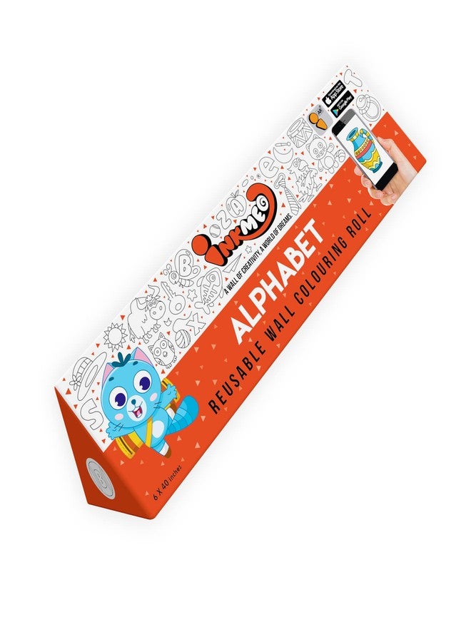 Inkmeo | Alphabet Wall Colouring Roll | AR Enabled | Interactive Educational Learning Chart | for Kids | of All Ages | Best Gift | Size (6 X 40 Inches) | Letter Recognition - Image 1