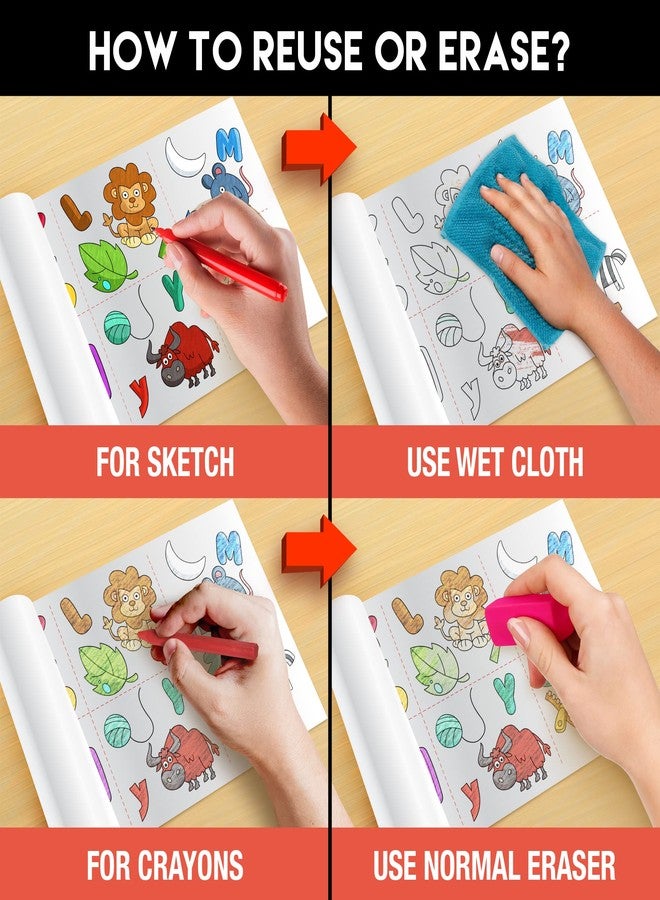 Inkmeo | Alphabet Wall Colouring Roll | AR Enabled | Interactive Educational Learning Chart | for Kids | of All Ages | Best Gift | Size (6 X 40 Inches) | Letter Recognition - Image 5