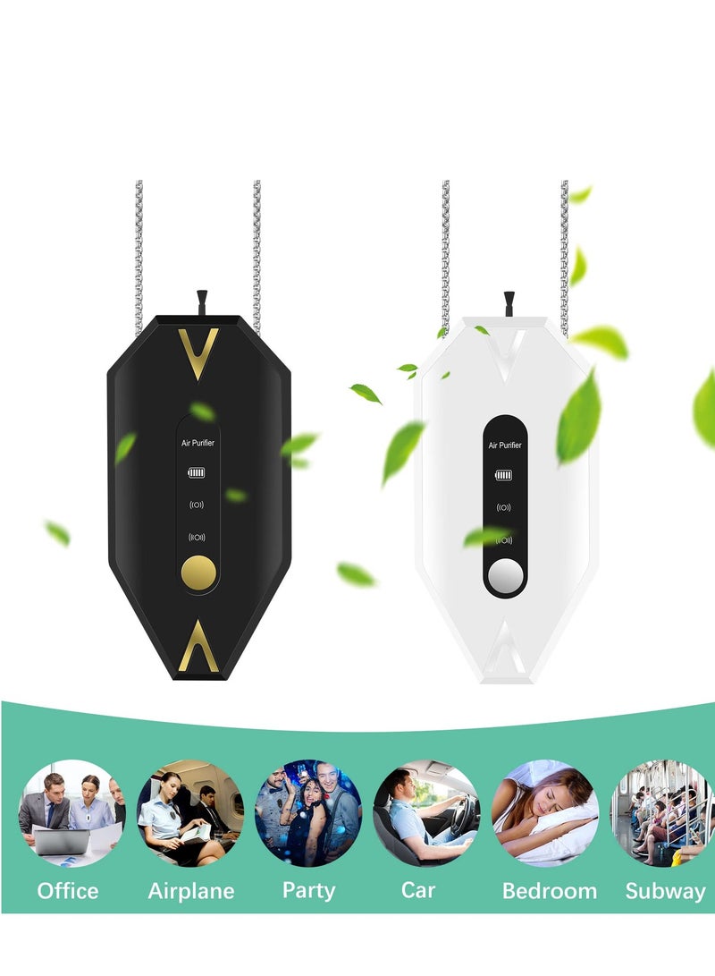 SOLARAE Portable Personal Air Purifier Necklace, Home Mini Air Purifier, Wearable Travel Size Air Purifiers for Office, Bedroom and Car, White - Image 4