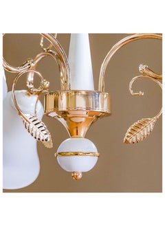 DANUBE HOME Jenny Mx Antique Hanging Chandelier with 3 Bulb Holders Contemporary Pendant Lamps Modern Home Ceiling Lighting For Living Room, Dining Room Multi Color 40x40cm  - Image 3