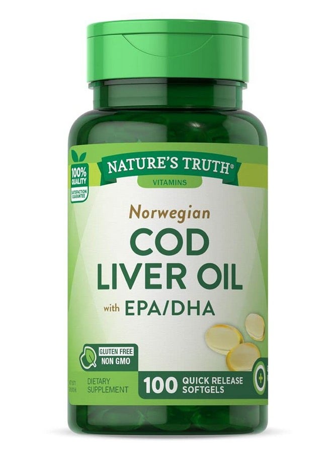 Nature's Truth - Norwegian Cod Liver Oil Supplement 100 Count - Image 1
