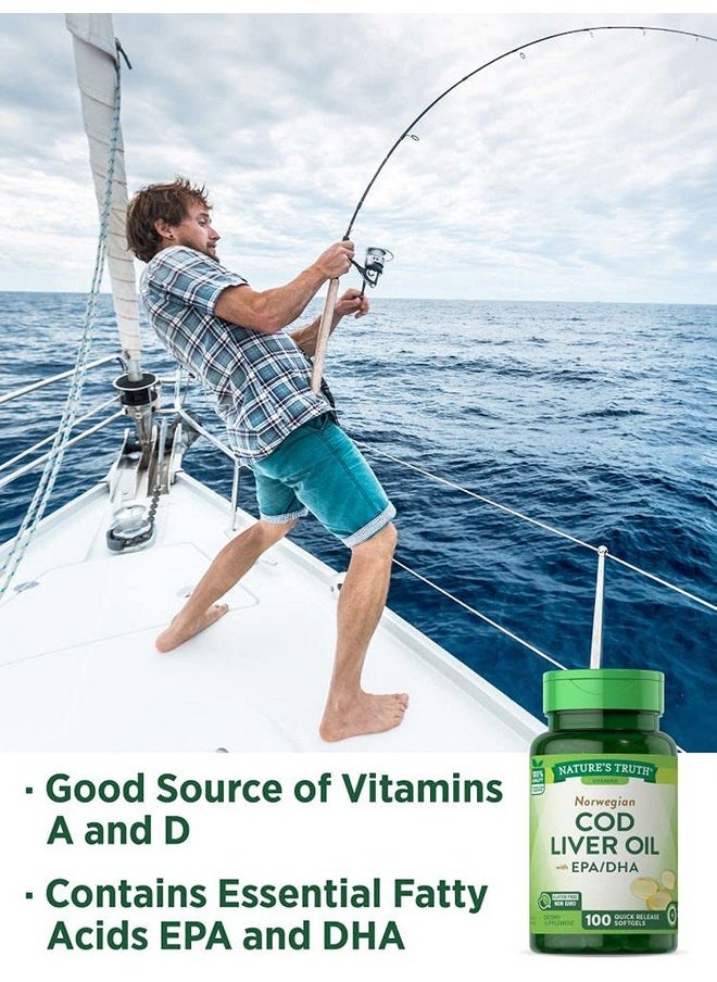 Nature's Truth - Norwegian Cod Liver Oil Supplement 100 Count - Image 1