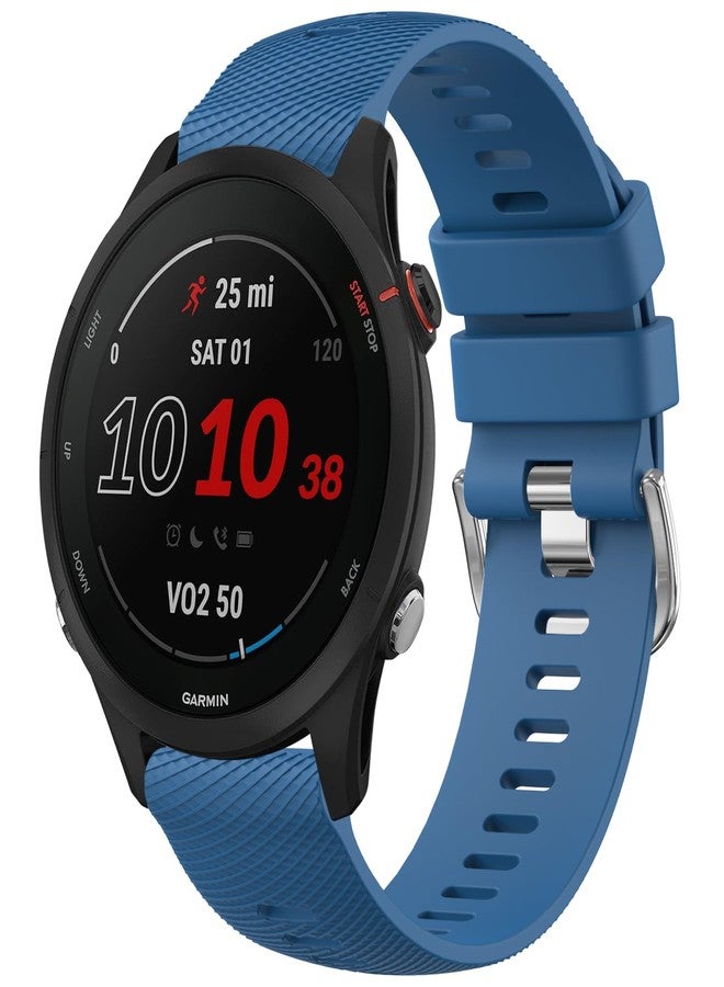 Meliya Bands Compatible with Garmin Forerunner 255 Watch Band, Garmin Forerunner 265 Watch Band Women Men, Soft Silicone Sport Replacement Strap for Garmin Forerunner 255/255 Music, Forerunner 265, Venu 3, Venu 2, Vivoactive 4 Smart Watch (Abyss Blue) - Image 1