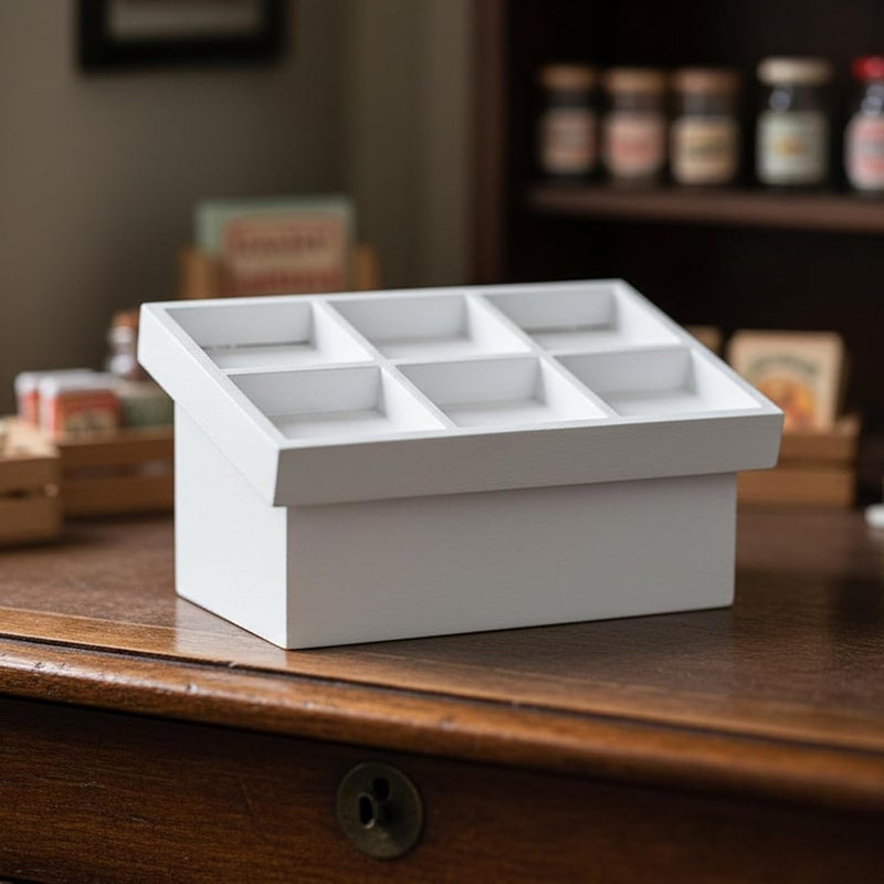 Cutemini Dollhouse Accessories 1:12 Scale Fruite Vegetable Rack Food Display Doll Furniture Grocery Store Playset Miniature Furniture Dollhouse Decoration Ornament (White) - Image 5
