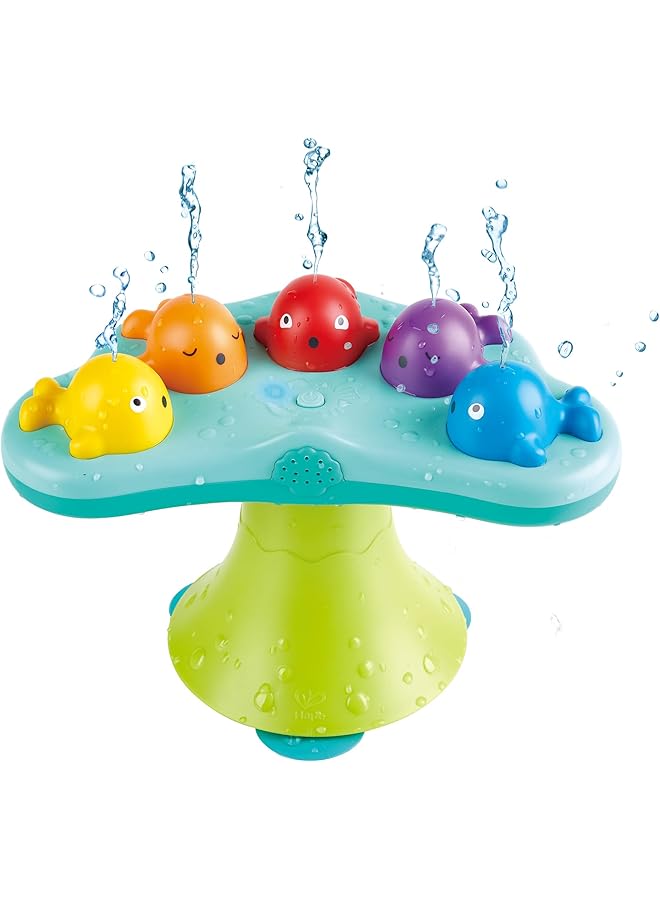 Hape Musical Whale Fountain Musical Bath Time Toy Playset For Toddlers 18 Months And Up - Image 1