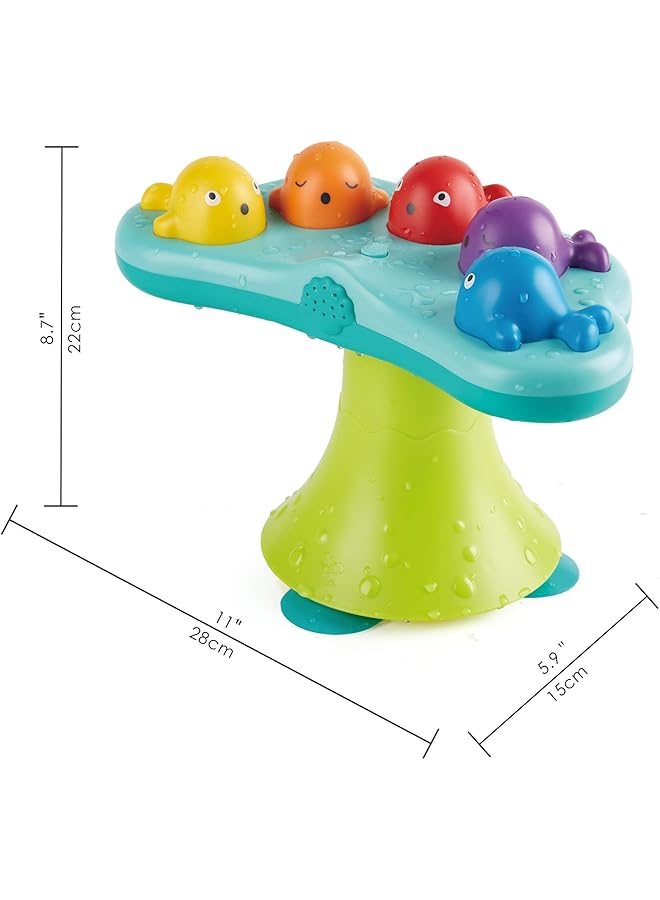 Hape Musical Whale Fountain Musical Bath Time Toy Playset For Toddlers 18 Months And Up - Image 2