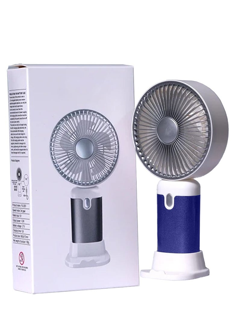 Portable Handheld Fan, 3 Different Speeds, Rechargeable Battery via USB Cable for Easy Use Anywhere, Lightweight Design Perfect for Carrying in Bag or on Desk, Safe Materials and Attractive Design for Kids and Adults, Table Fan Mount, Great Summer Gift - Image 2