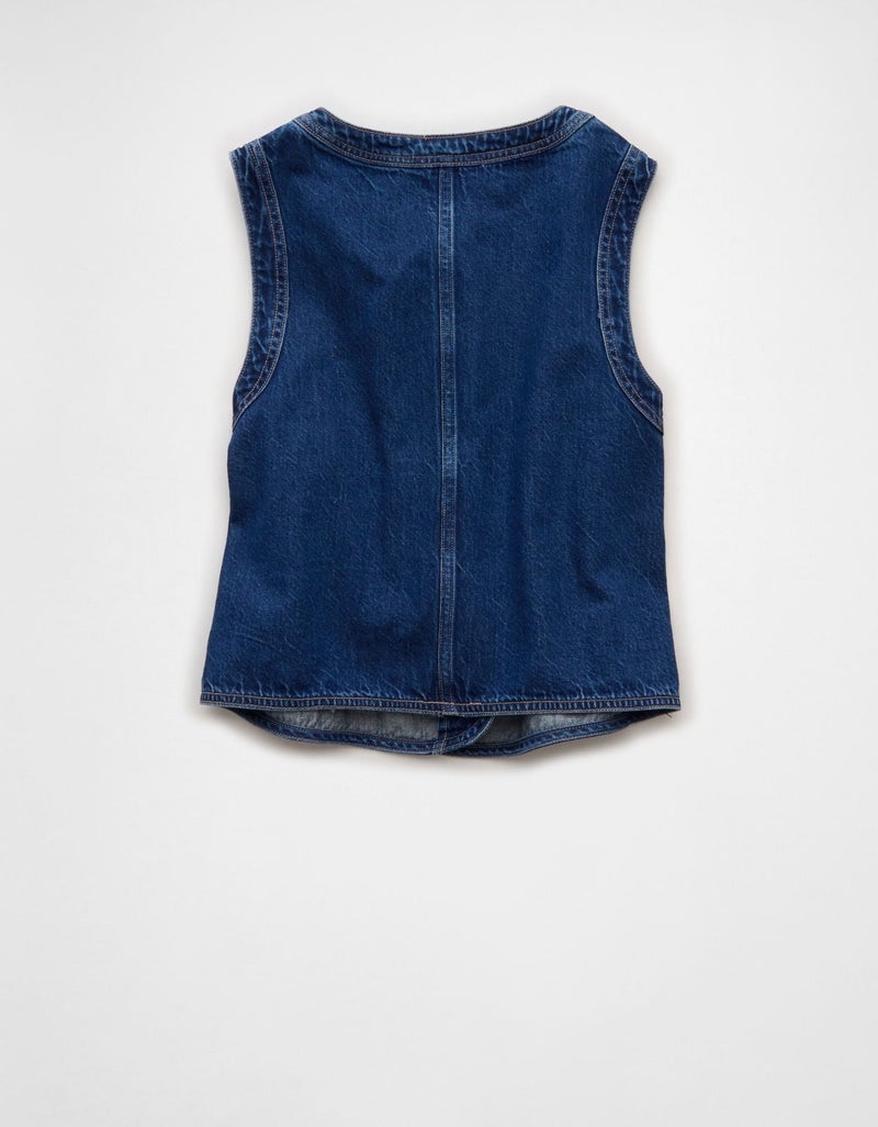 American Eagle AE Denim Vest - Image 5