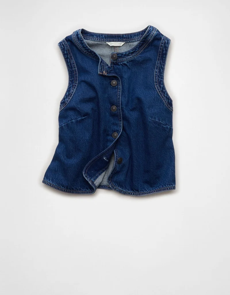 American Eagle  AE Denim Vest for Women | Best Price UAE