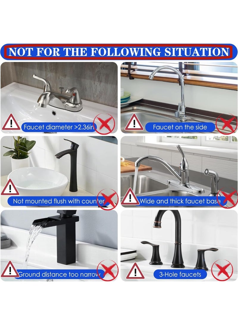 SANMUGEED Silicone Kitchen Sink Protector Mat 17.5 Inch - Non-Slip Faucet Mat with Splash Guard Behind Faucet, Drip Catcher & Sponge Holder | Sink Accessories for Bathroom & Kitchen - Image 2