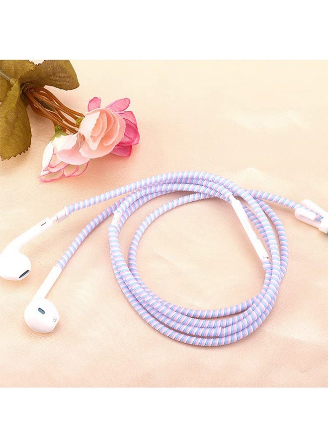 Peachjoy Cable Protector, 10 Pcs Spiral Data Cable Protective Sleeve, Spiral Tube Wire Management Organizer, Prevent Pets from Biting The Cable, Line Saver for iPhone iPod iPad MacBook Tablet Charger Cord - Image 2