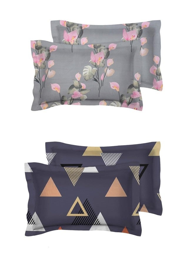 VAS COLLECTIONS® 105 TC Premium Cotton King Size Printed Design Pillow Cover - 20"x30" Inches, Set of 4 Pieces, Multicoloured, - Image 1