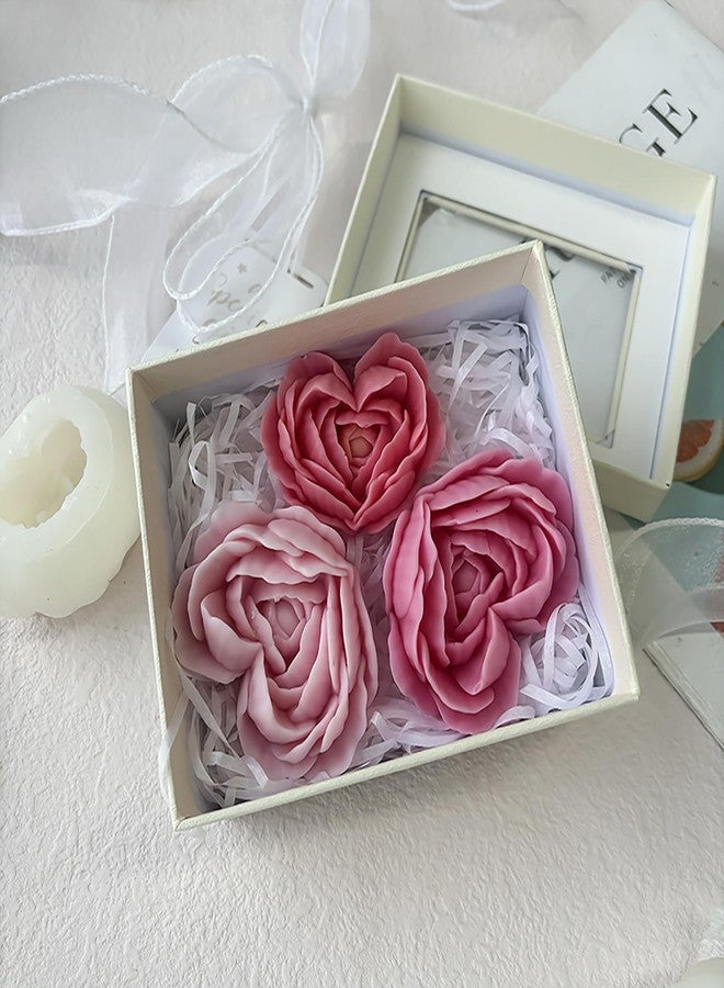 ESEENS 2 Pack Flower Mold 3D Flower Candle Mold Peony Mold Rose Resin Casting Mold Resin Making Molds Silicone Mold for Candle Home Decorate Mold 3D Animal Mold Candle Making Mold - Image 4