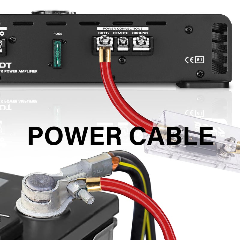 BOSS Audio Systems KIT20 0 Gauge Amplifier Installation Wiring Kit - A Car Amplifier Wiring Kit Helps You Make Connections and Brings Power to Your Radio, Subwoofers and Speakers - Image 4