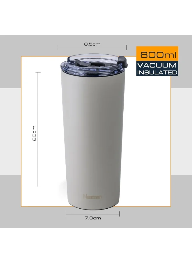 نيسان Insulated Stainless Steel Vacuum Mug, 603Ml - Beige