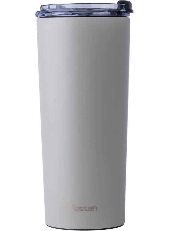 Nessan Insulated Stainless Steel Vacuum Mug, 603Ml - Beige  - Image 4
