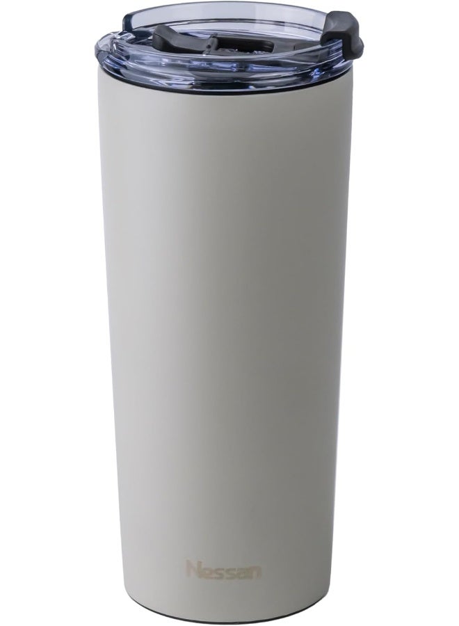 Nessan Insulated Stainless Steel Vacuum Mug, 603Ml - Beige  - Image 1