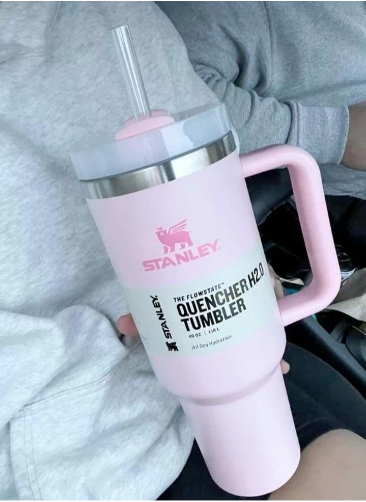 Stanley Quencher H2.0 FloState Vacuum Insulated Stainless Steel Tumbler with Lid and Straw – 1.18L (40 Oz) for Water, Iced Tea, Coffee, Smoothies, and More – Keeps Drinks Hot or Cold, Violet  - Image 1
