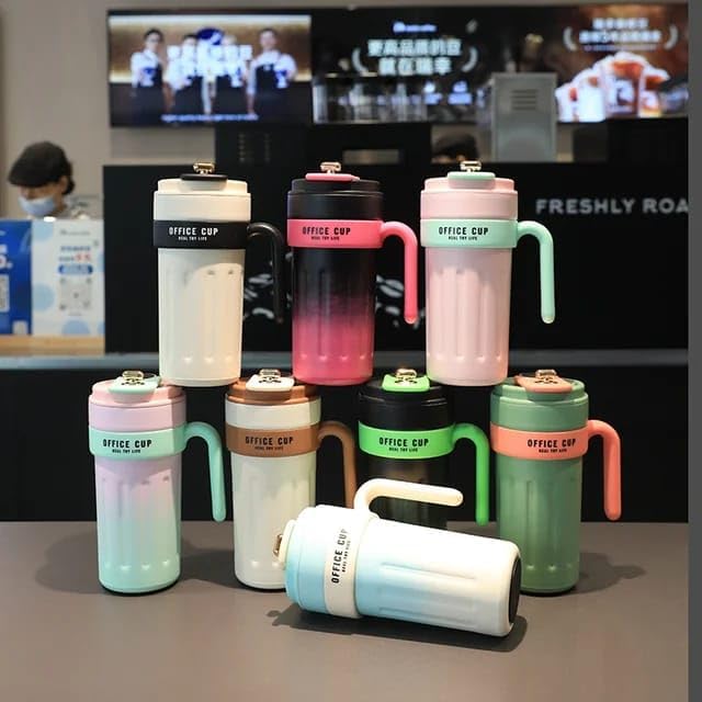 XIBO Mugs for Coffee 1 pcs Travel Coffee Mug with Lid Portable and SpillProof Touch Screen Digital Temperature Display Flasks Stainless Steel Mug Thermal Cup for Hot Cold Drinks - Image 4