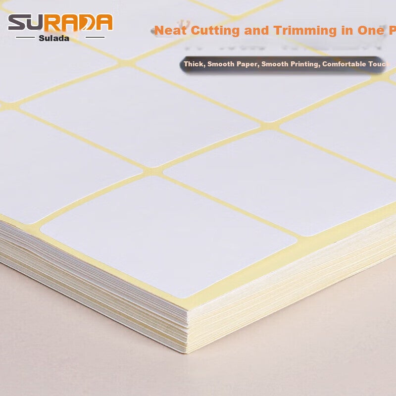 JD Jing Zao Surada A4/80 Self-Adhesive Printing Paper Divider, Label Sticker Adhesive Paper, Laser Label Printing Sticker with Rounded Corners, 6 Pieces/sheet (9693.33mm) BQ-0055 - Image 3