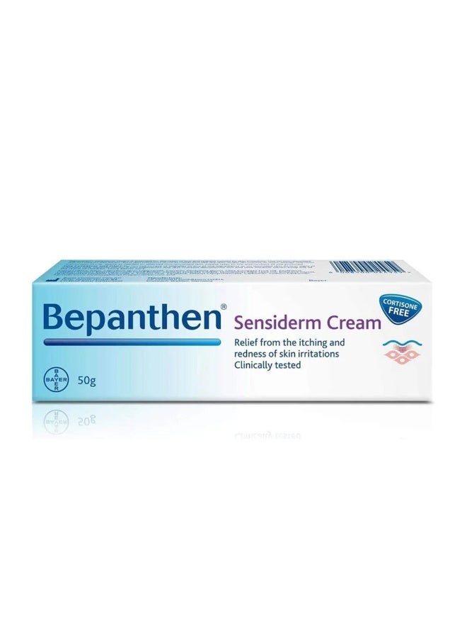 Bepanthen Sensiderm Cream 50g | Anti-Itch & Skin Irritation Relief | Cortisone-Free Formula