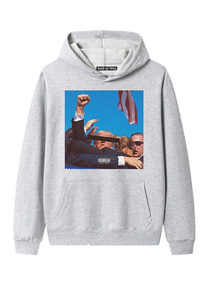 KUYING - New Trump Print Hoodie - Image 1