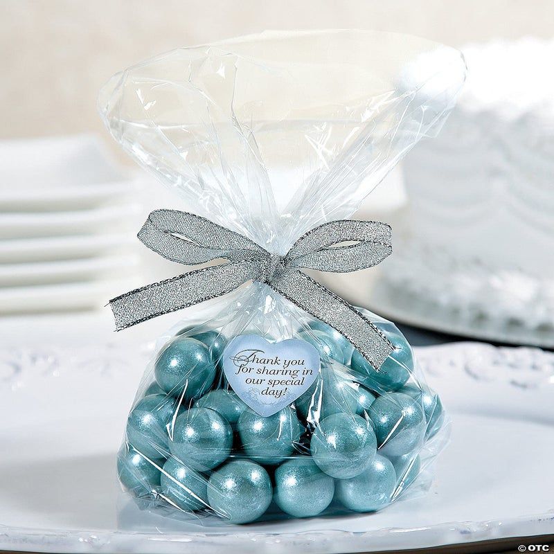 Fun Express Silver Heart Thank You for Sharing Our Special Day Wedding Stickers - 1 Roll of 100 Thank You and Favor Stickers - Image 5