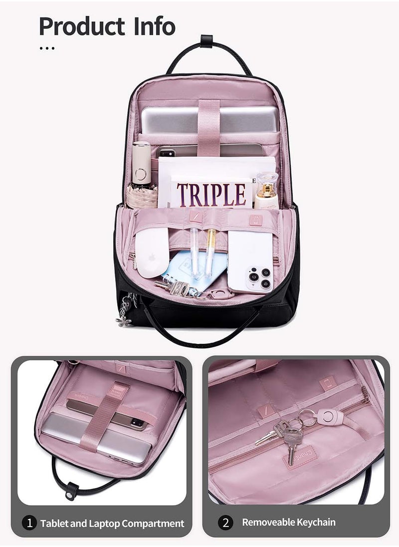 Chantria - Casual School Laptop Backpack, Lightweight Water Resistant Bag with Tablet and Laptop Compartment for Girl - Image 1