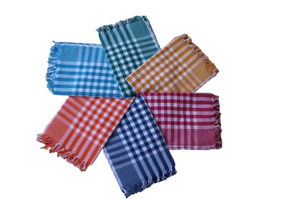 ASH Traders Cotton Chex Bath Towel Combo 300 GSM (Set of 5, Multicolor, 90 cm x 180 cm) Suitable for all men and women. Feel soft cotton - Image 1