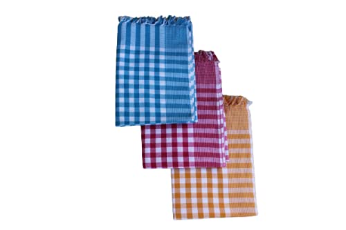 ASH Traders Cotton Chex Bath Towel Combo 300 GSM (Set of 5, Multicolor, 90 cm x 180 cm) Suitable for all men and women. Feel soft cotton - Image 4